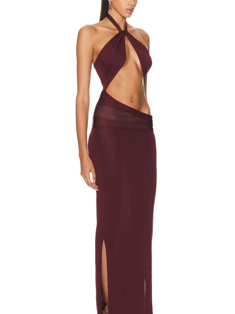 Aya Muse Eufala Dress in Burgundy - Picture 2 of 8